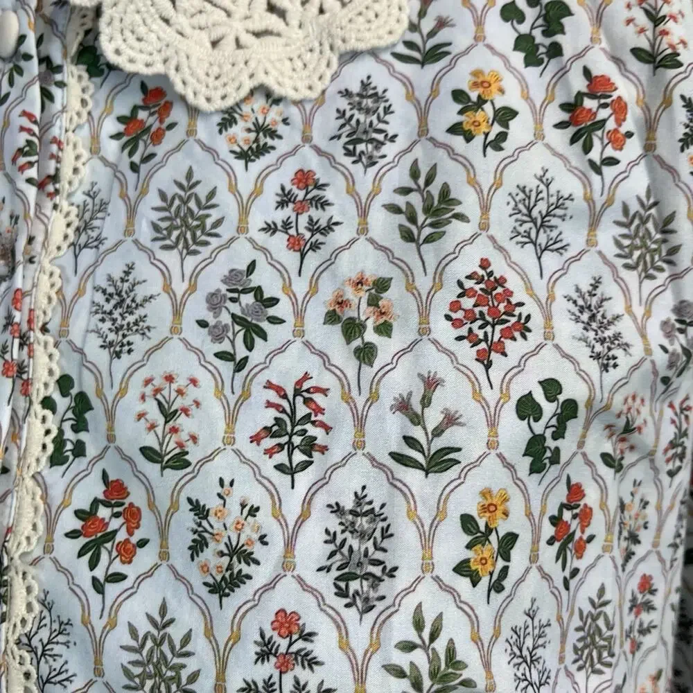 Ivy City Co. Dress size 12 Cambridge In Blue Wildflowers Floral Crochet Lace - Picture 9 of 13